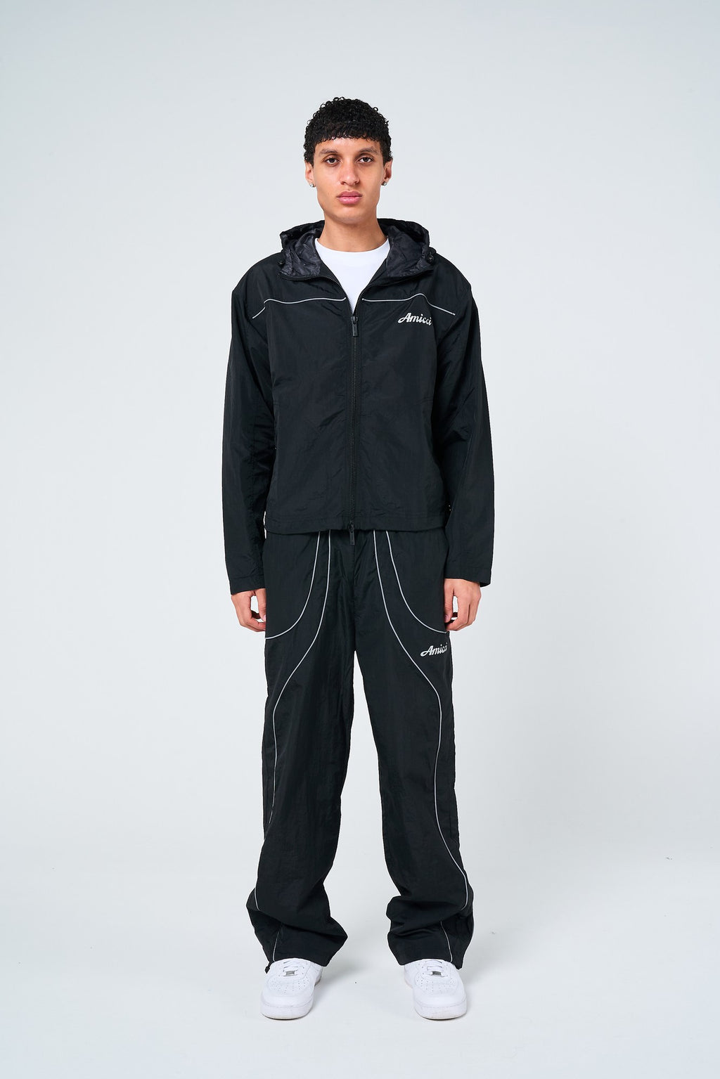 Carson Black Windbreaker