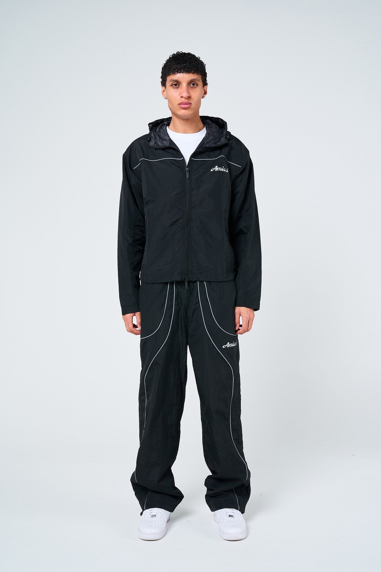 Carson Black Windbreaker