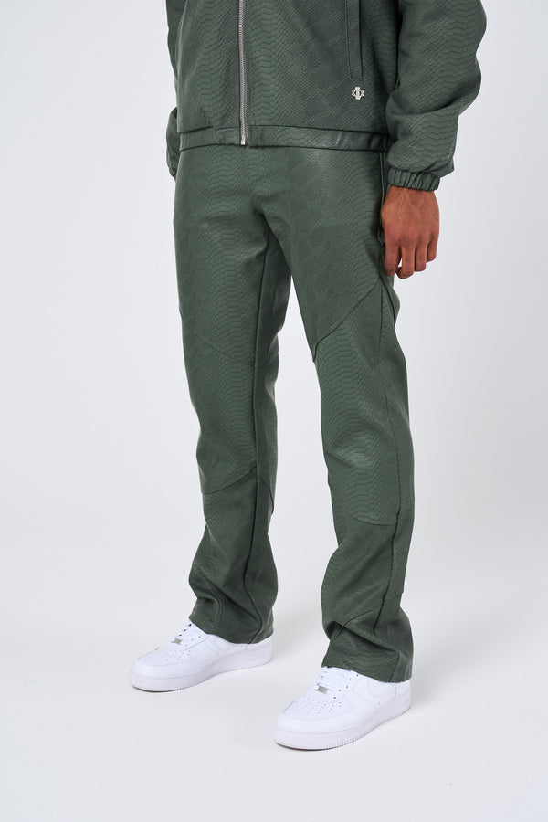 Isandro Khaki Krokoleer Broek