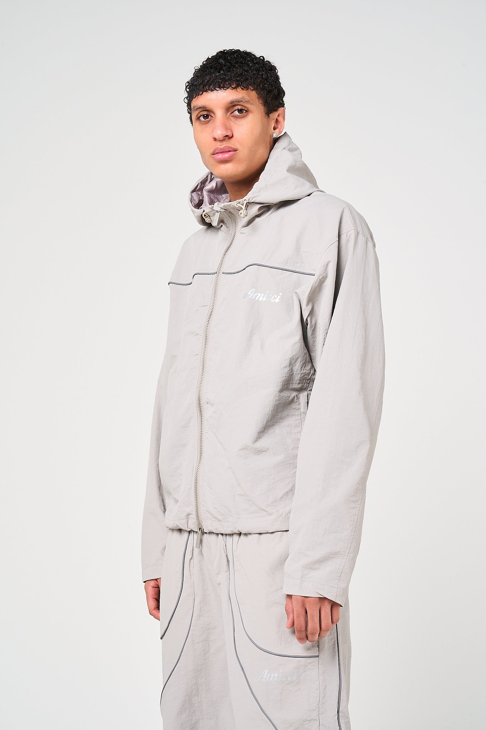 Carson Grey Windbreaker