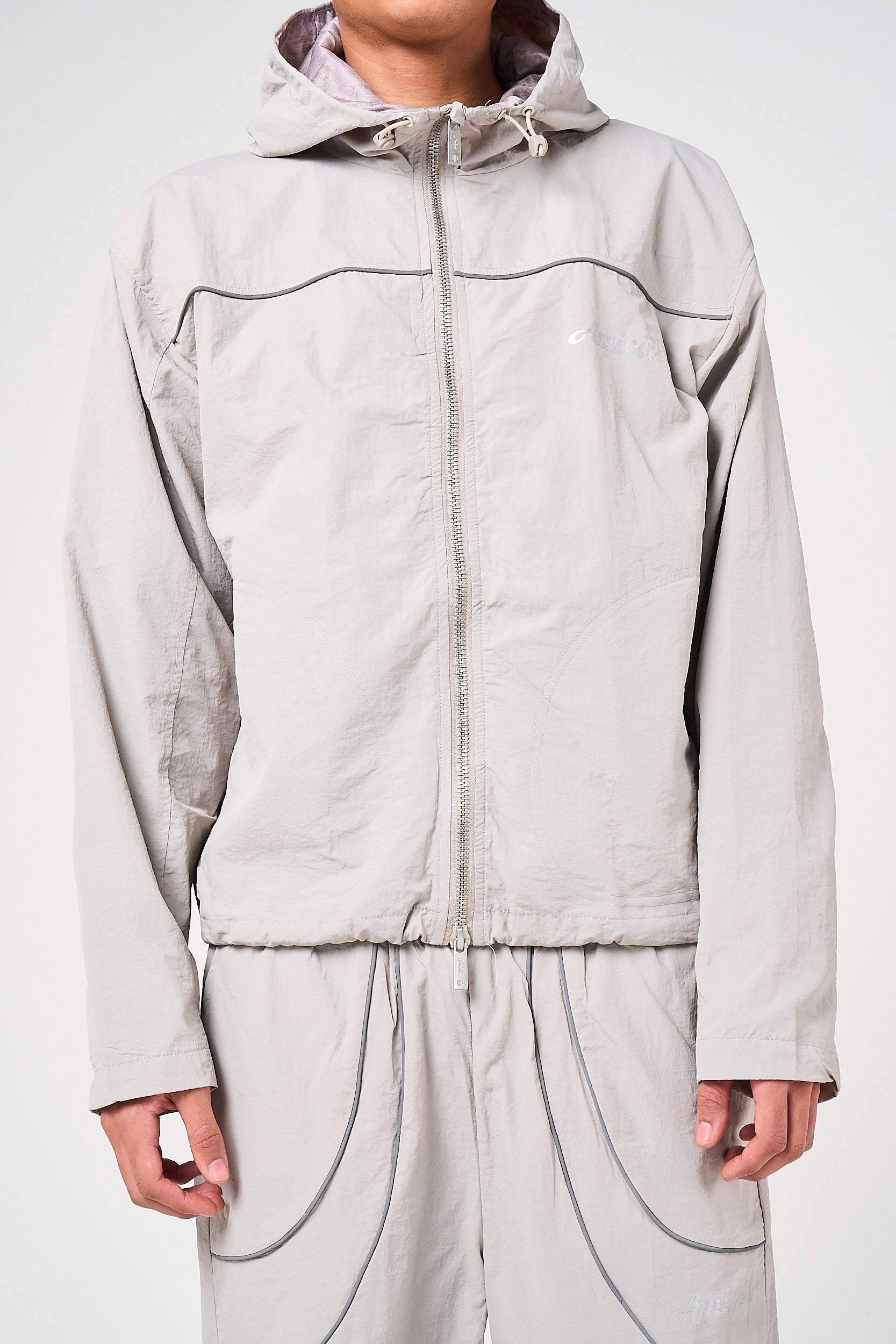 Carson Grey Windbreaker