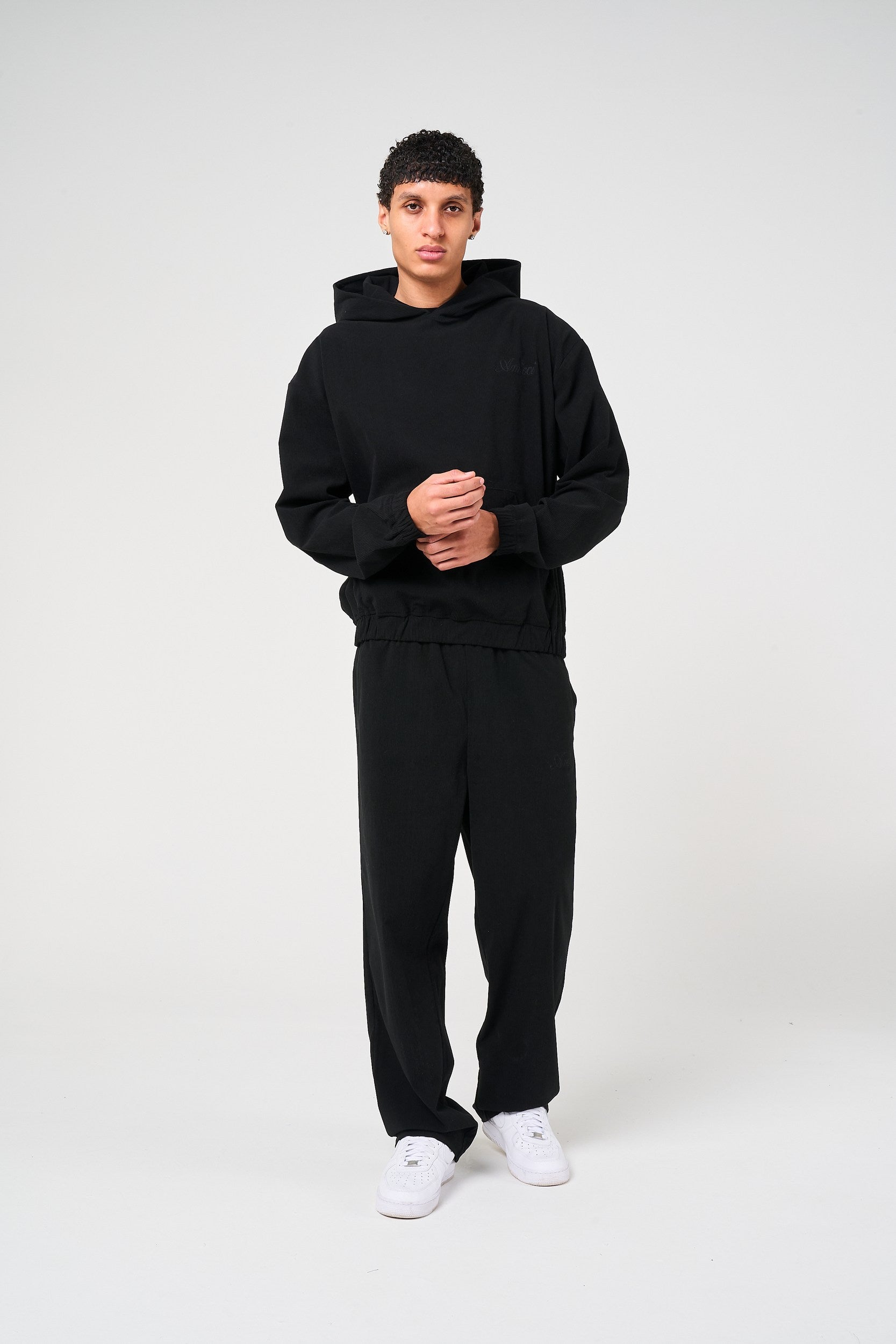 Cylinder Black Needlecord Jogger