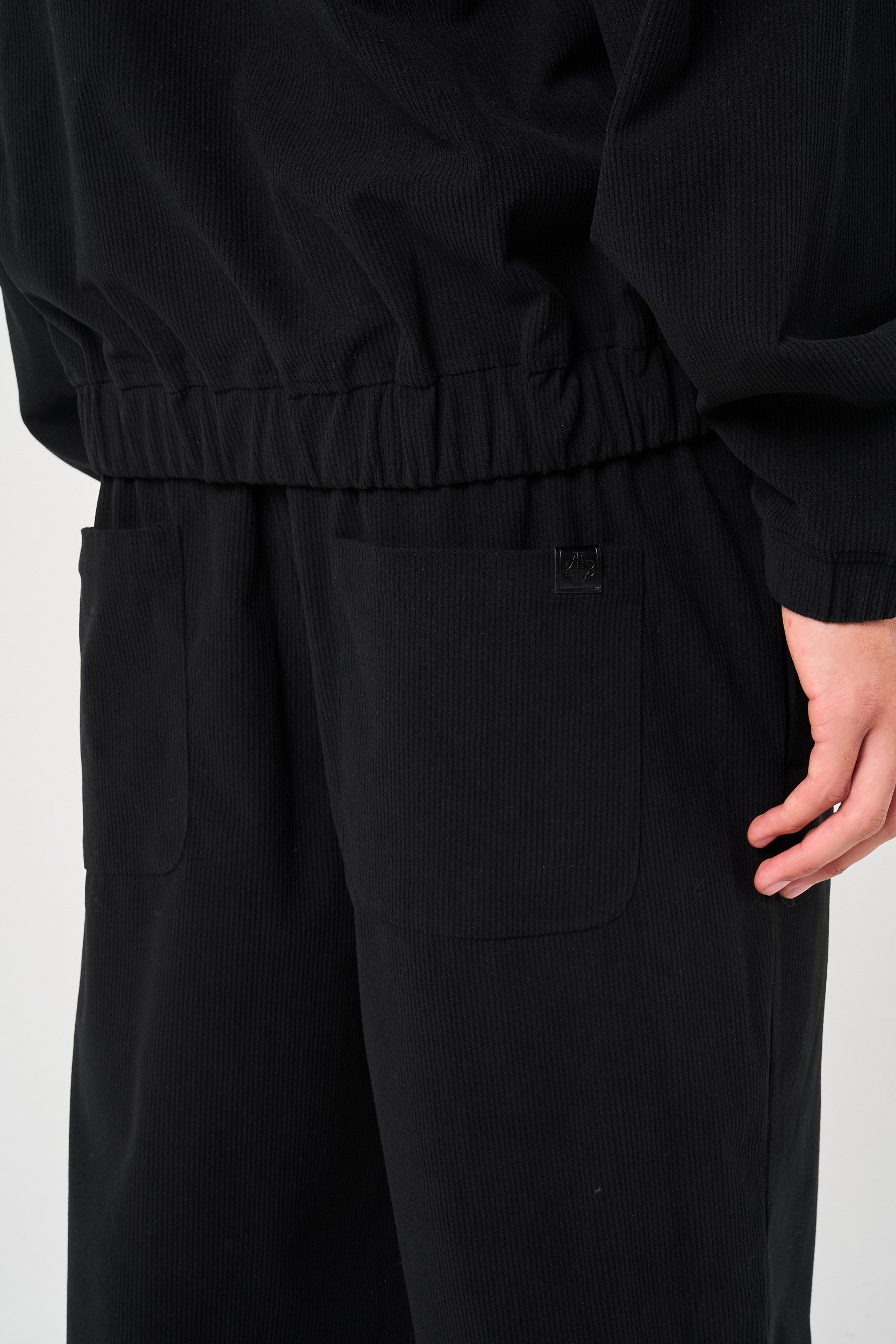 Cylinder Black Needlecord Jogger