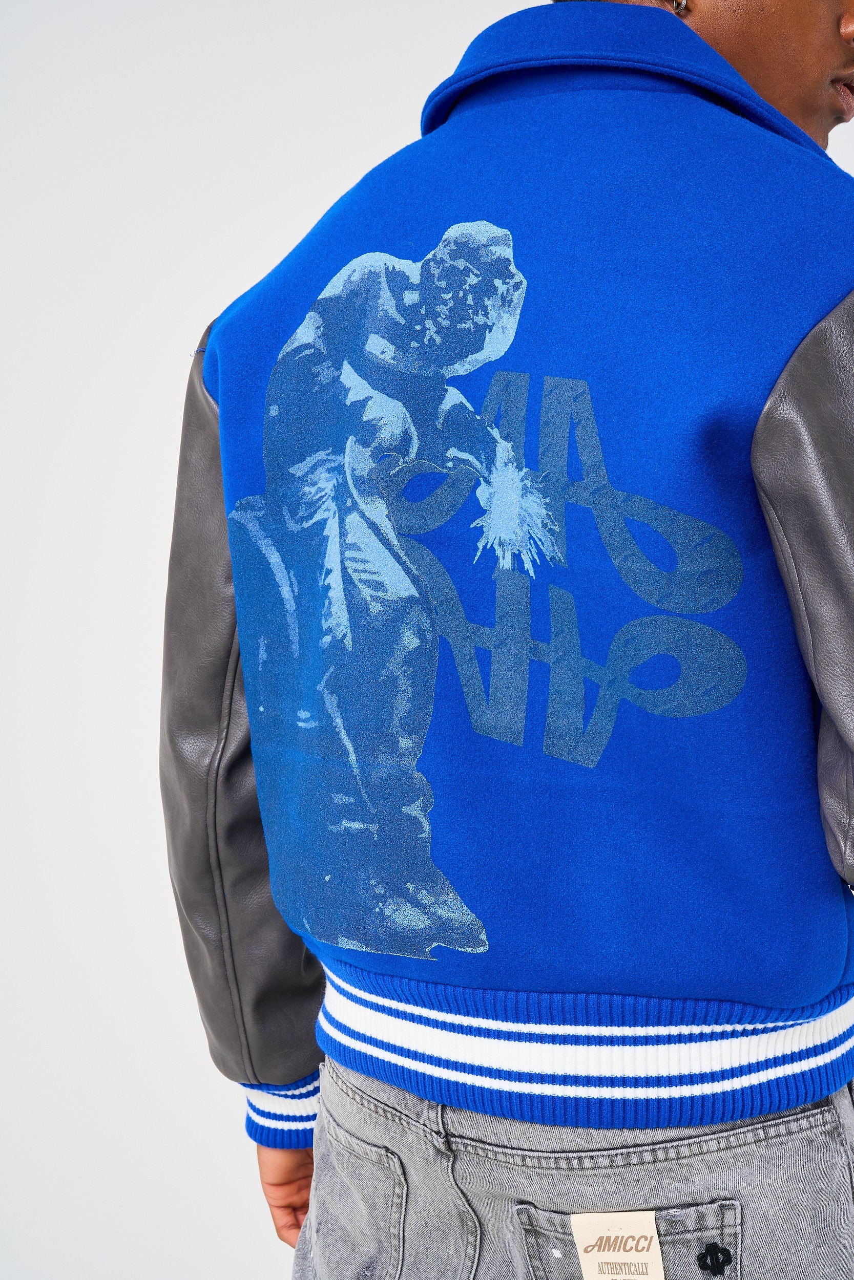 Taras Navy Varsity Jacket – Amicci