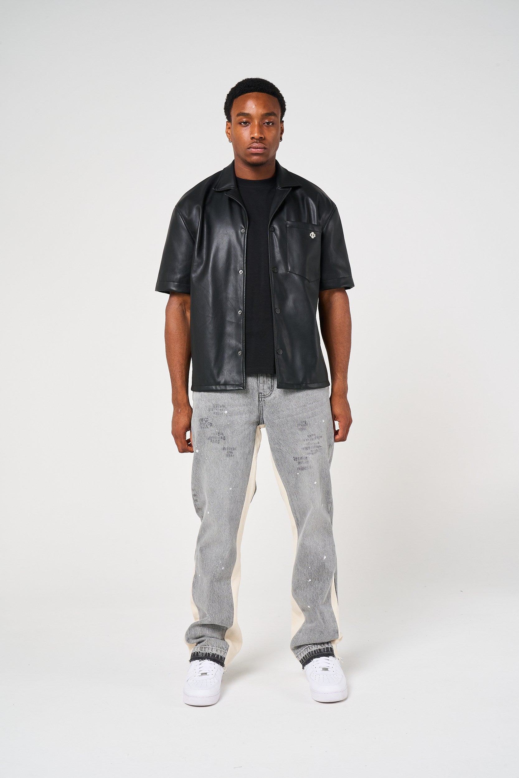 Drīver Leather Overshirt Black – Amicci