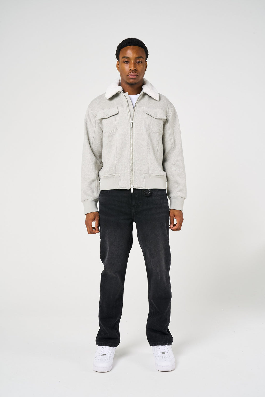 Varick Sherpa Collared Jacket