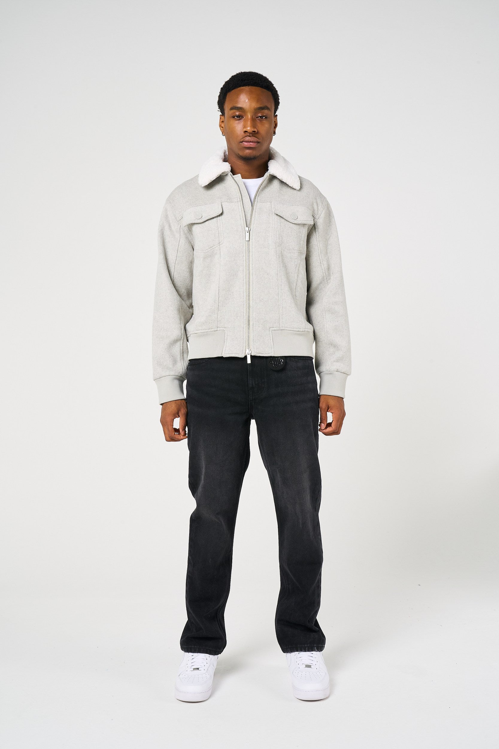 Varick Sherpa Collared Jacket