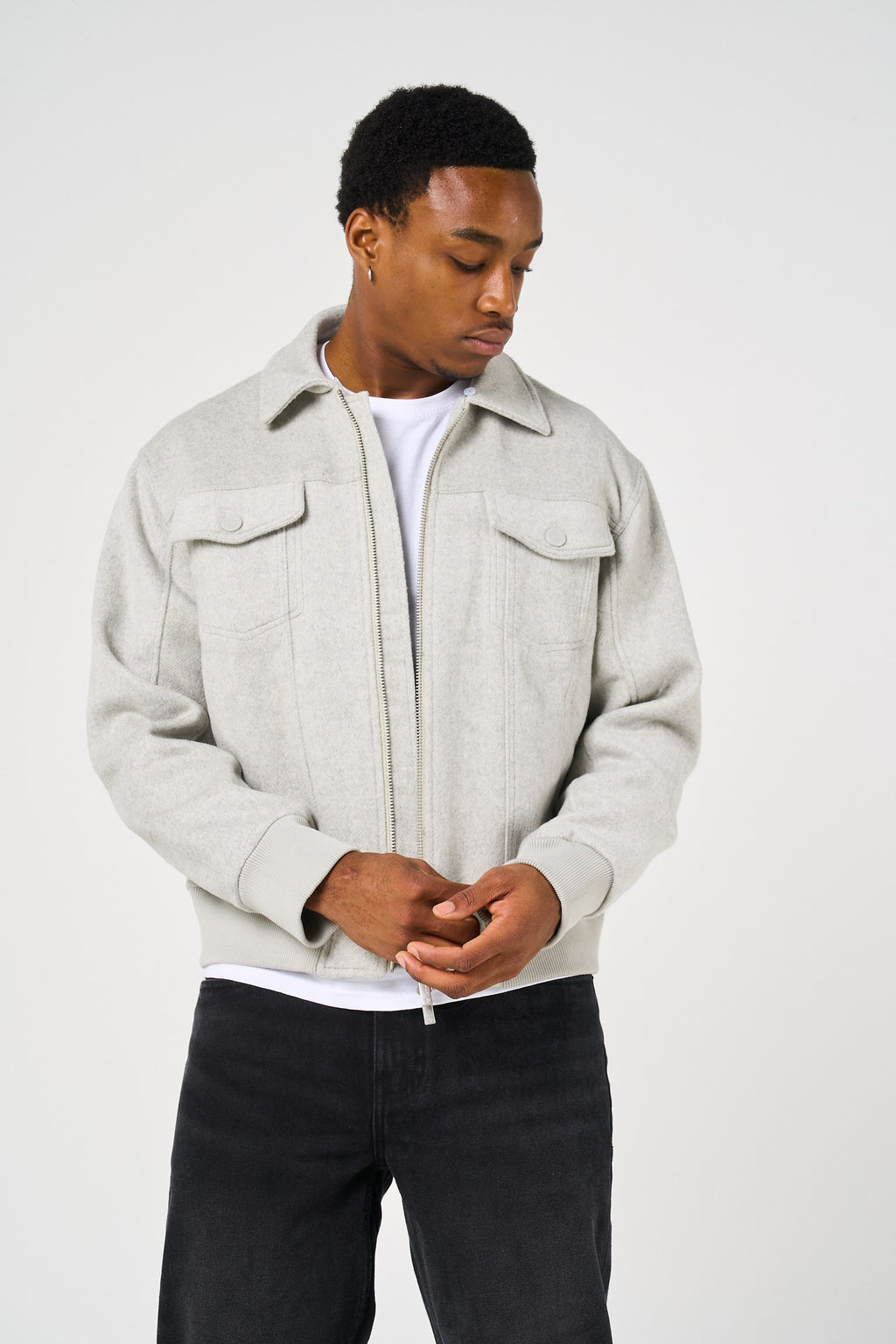 Varick Sherpa Collared Jacket