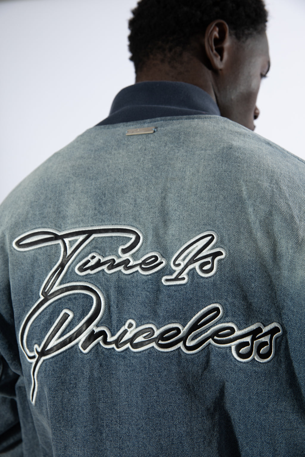 Veste Bomber en Jean Idalia Bleue