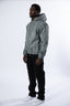 Rafel Leather Zip Hoodie Grey