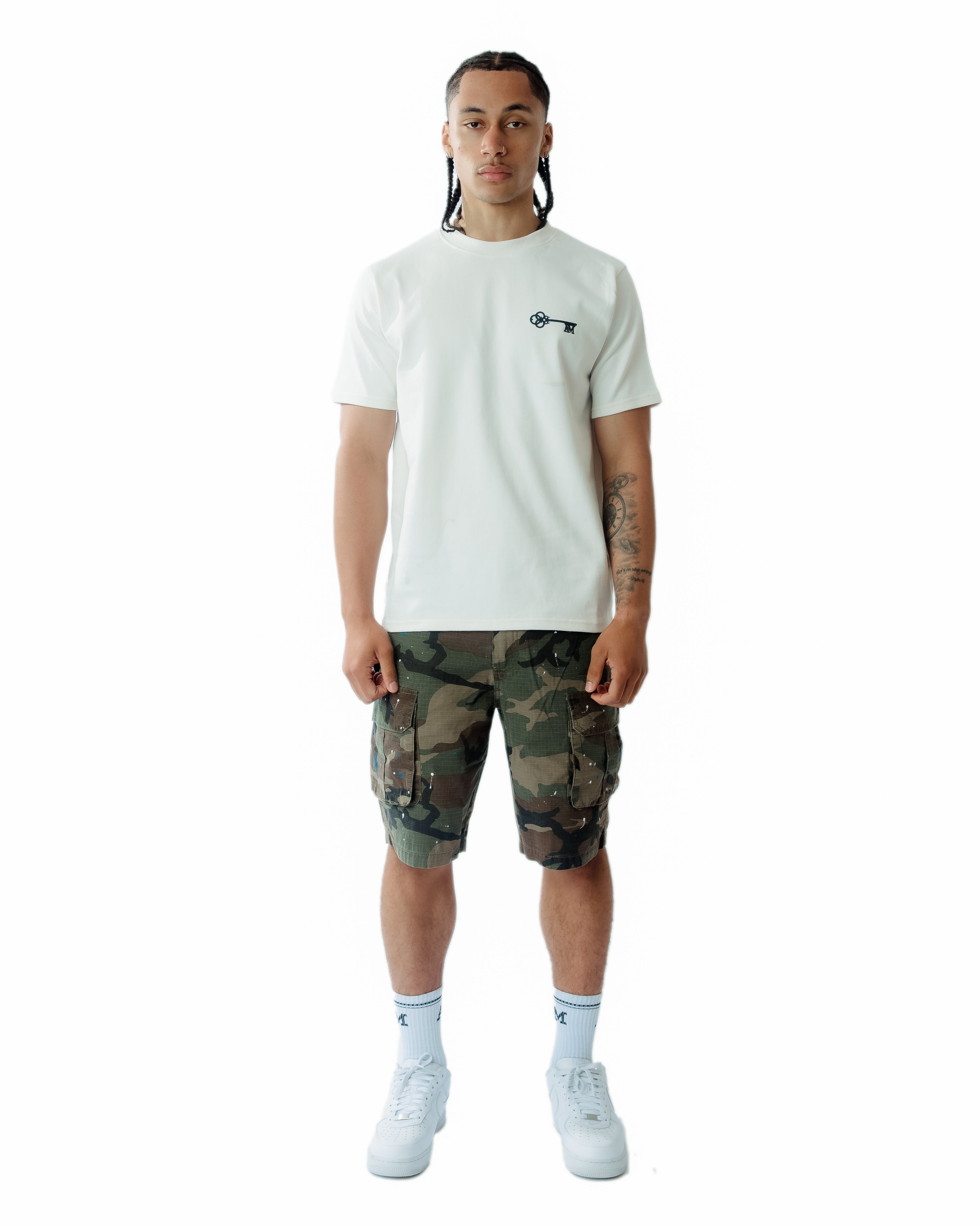 Flavio Grüne Camo Shorts