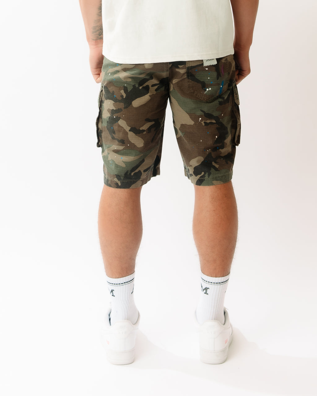 Flavio Grüne Camo Shorts