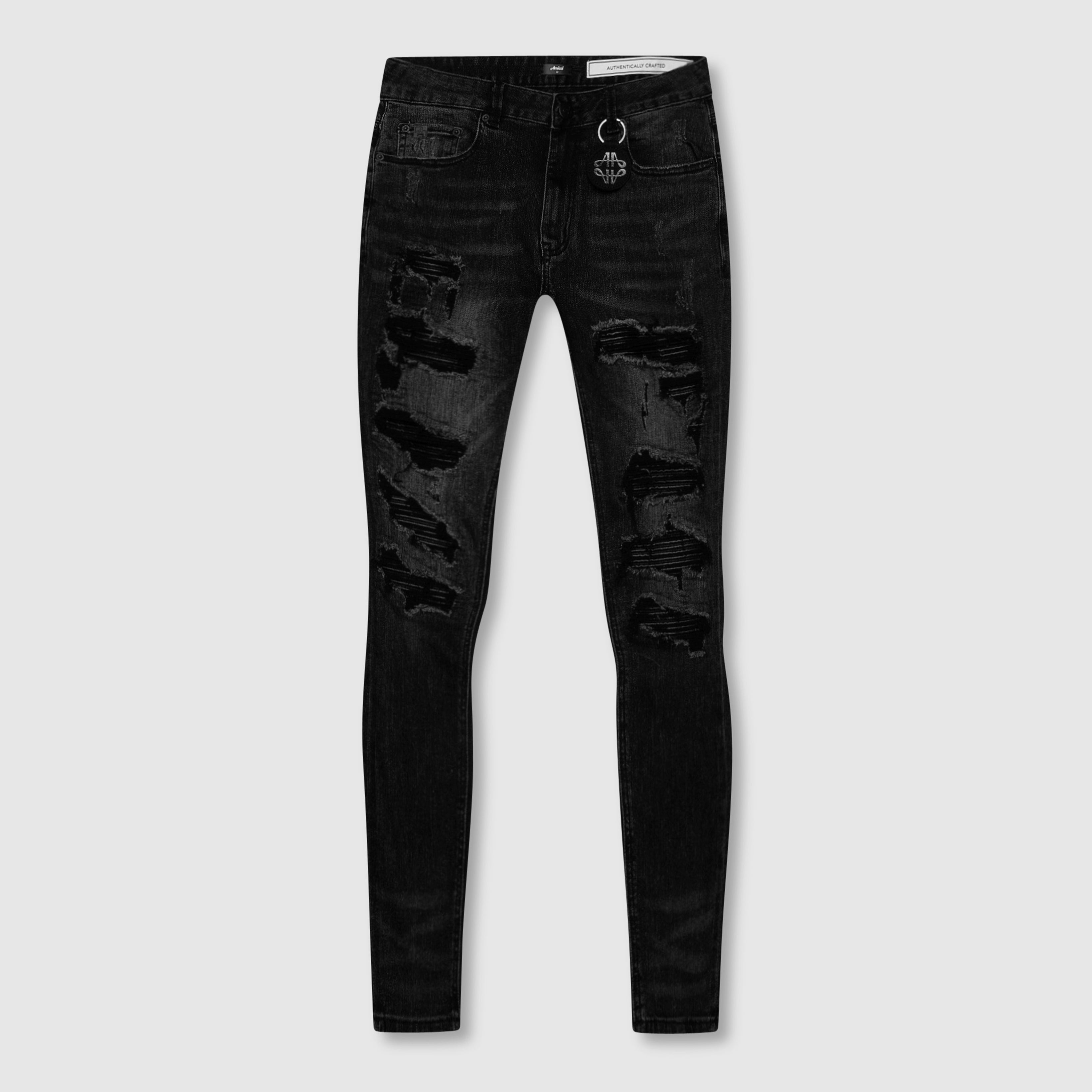 Rocco Heavy Ripped Zwarte Skinny Jeans
