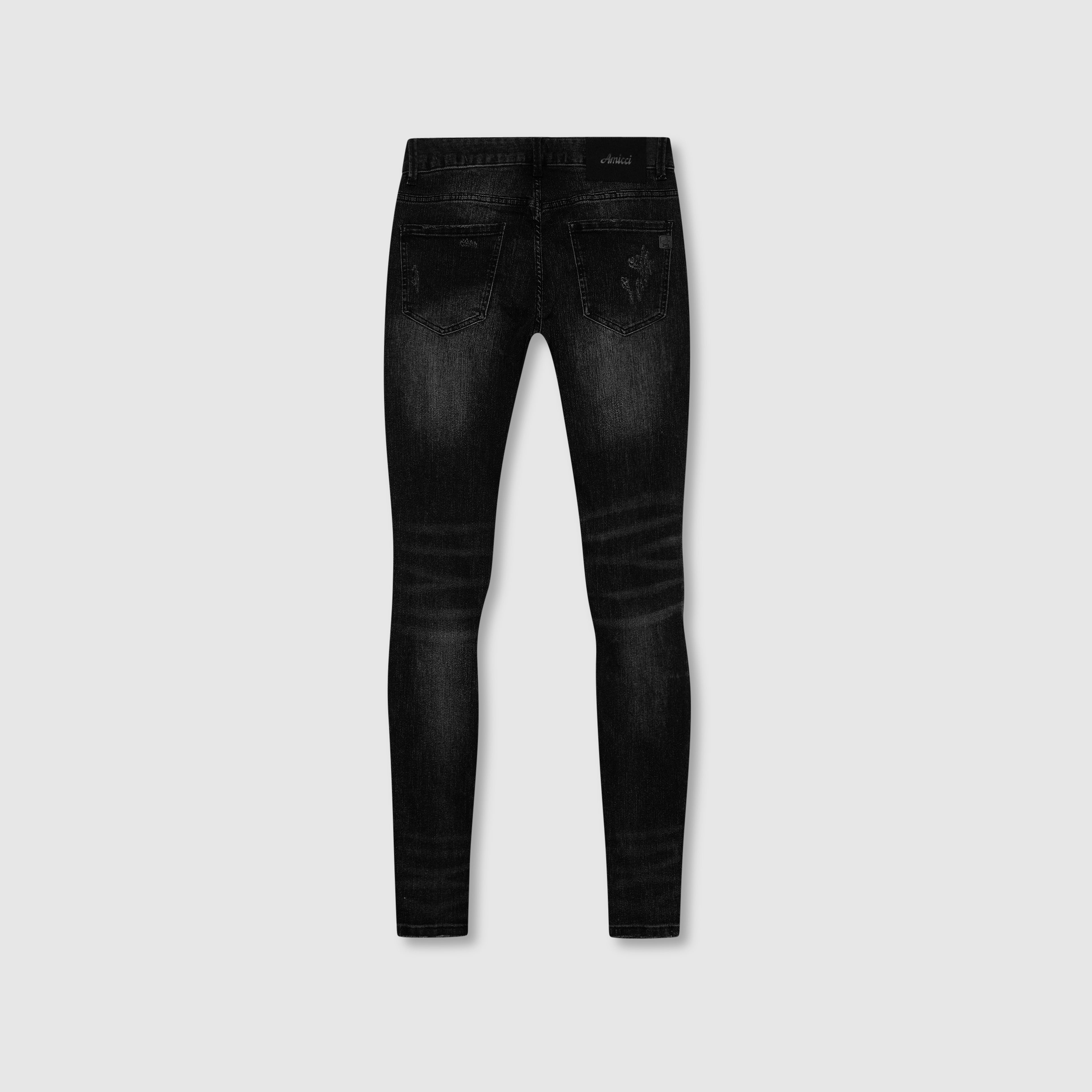 Rocco Heavy Ripped Zwarte Skinny Jeans