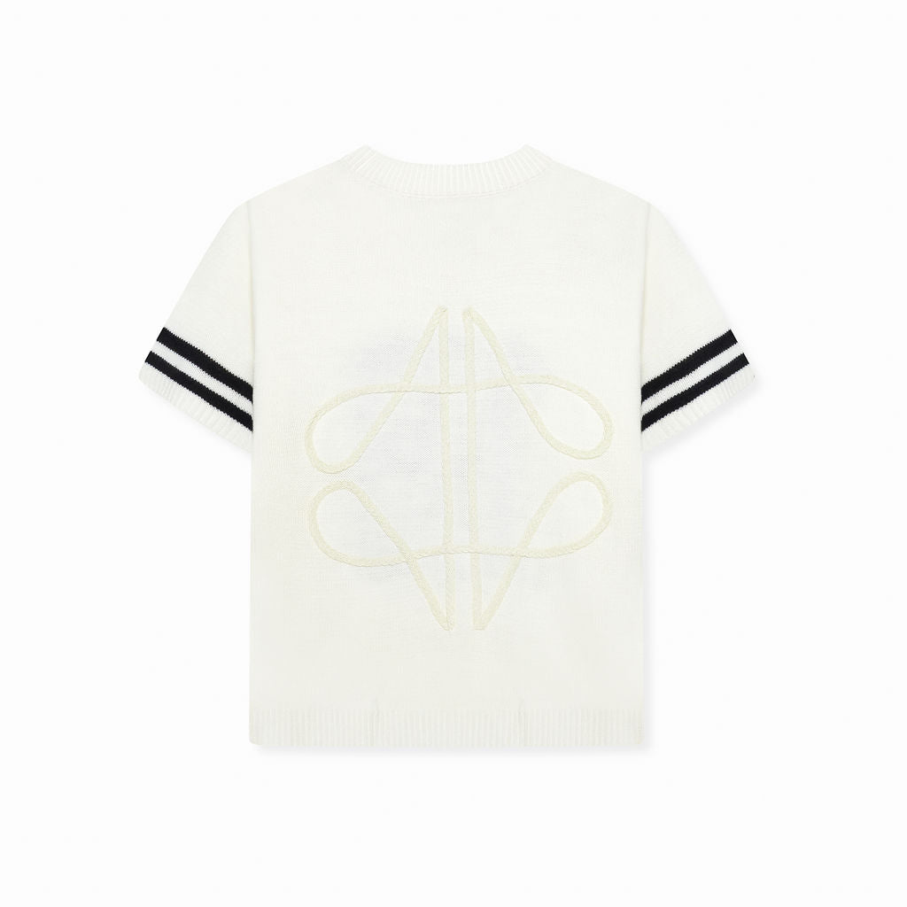 T-shirt en jersey tricoté Nantes blanc