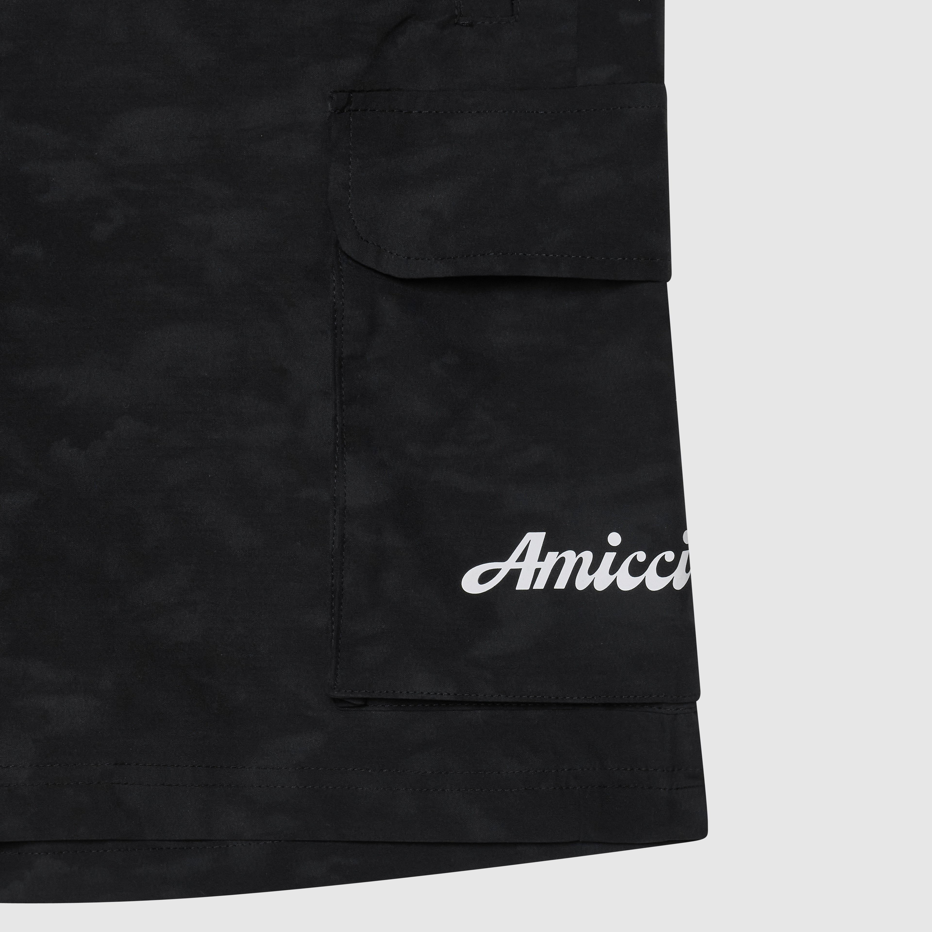 Almeria gemusterte Shorts Schwarz