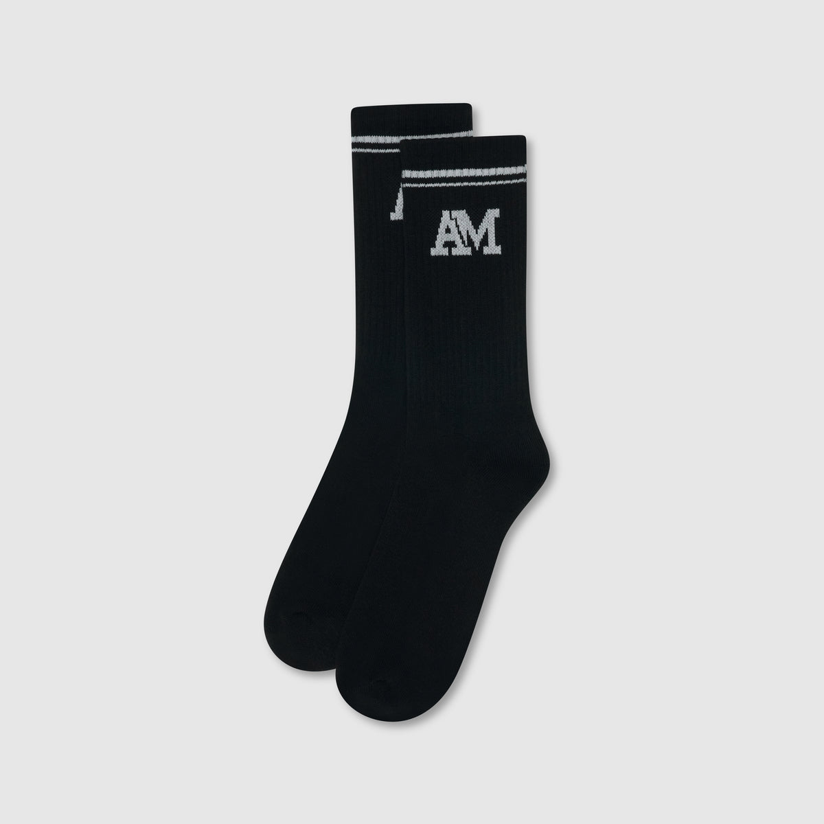 Amicci Black Emblem Logo Crew Socks