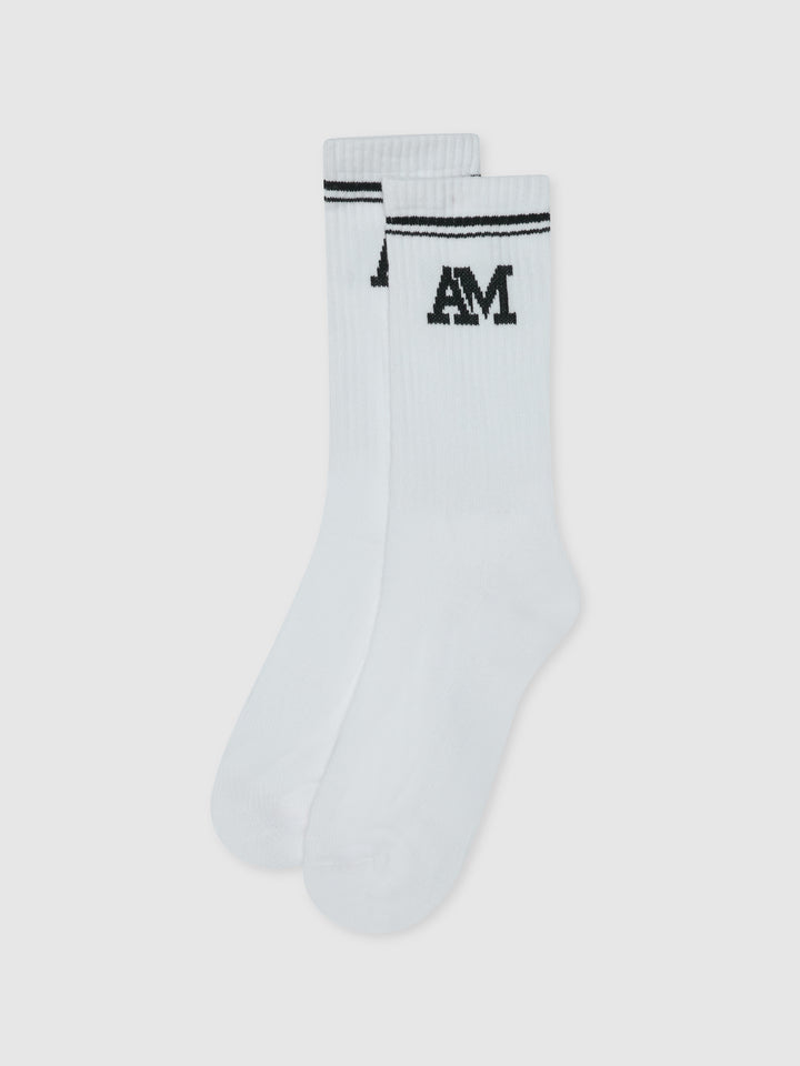Weiße Socken mit Emblem-Logo