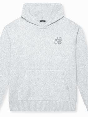 Amos Grey Knitted Hoodie