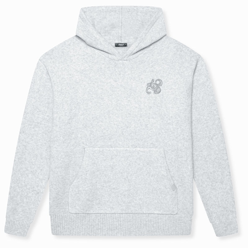 Amos Grey Knitted Hoodie