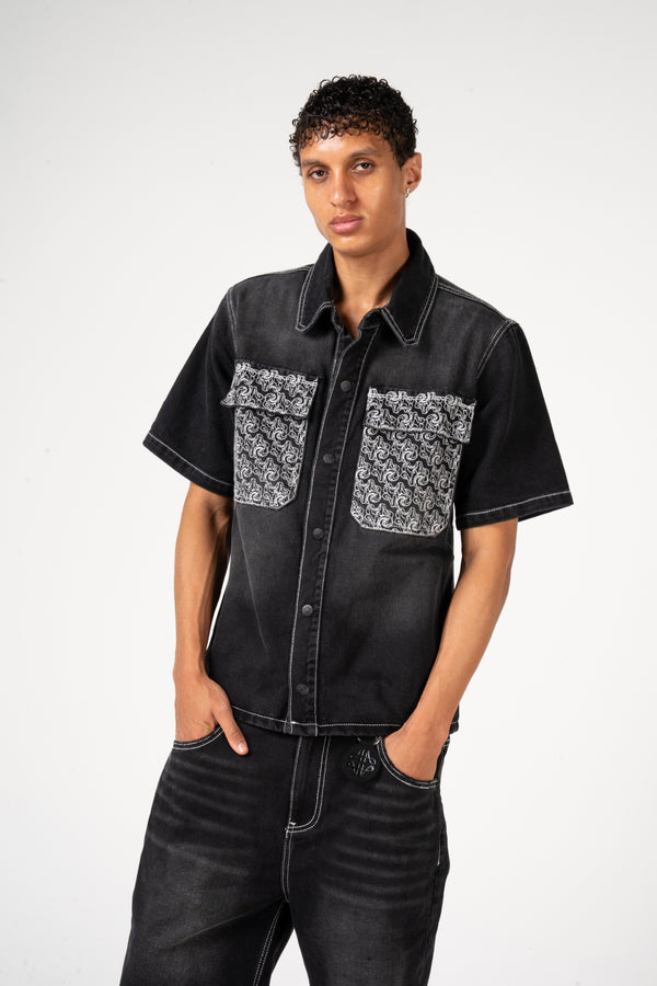 Keshi Denim Shirt Zwart