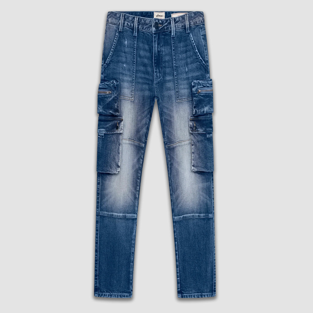 Cassara Cargo Jeans Blau