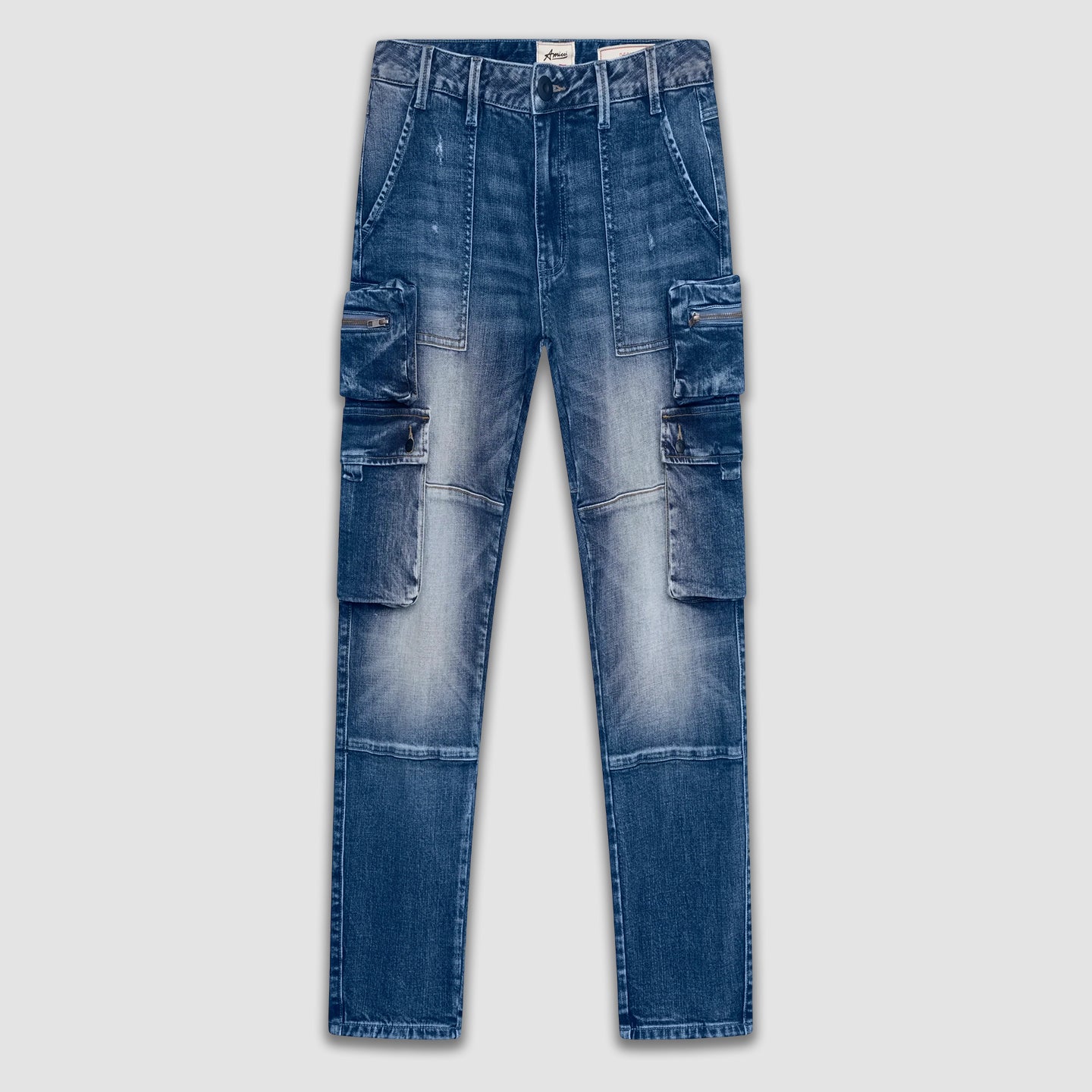 Cassara Cargo Jeans Blau