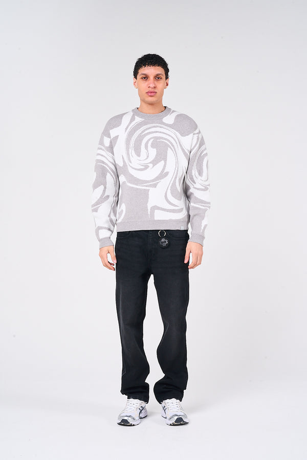 Pierce grijs gebreid sweatshirt