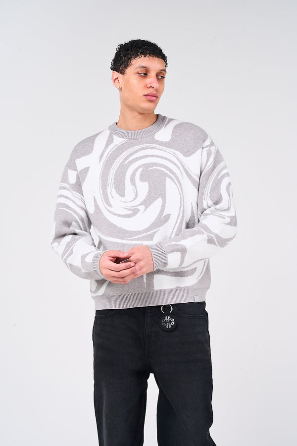 Pierce grijs gebreid sweatshirt