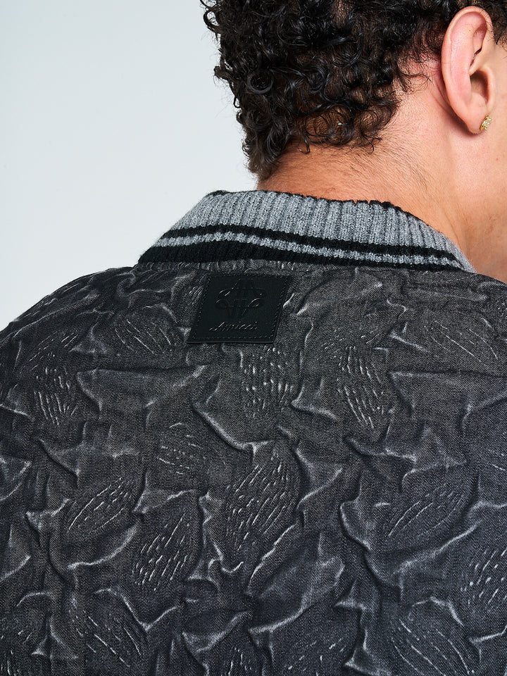 Fonsie Textured Bomber Jacket