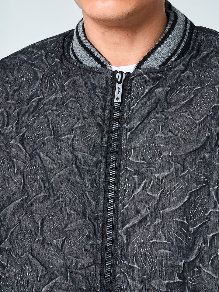Fonsie Textured Bomber Jacket