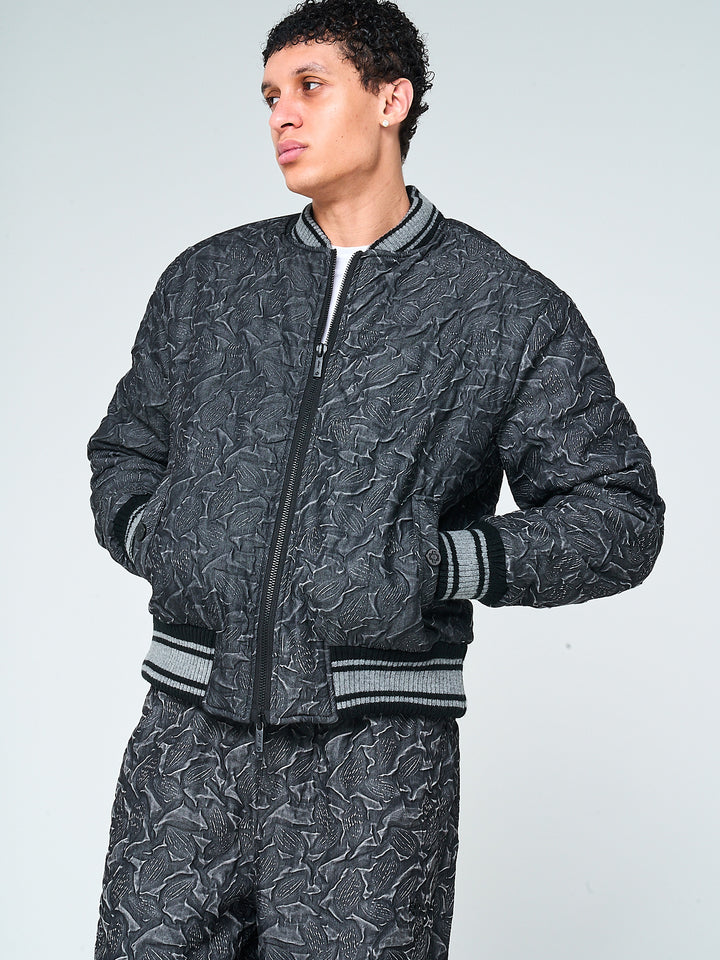 Fonsie Textured Bomber Jacket