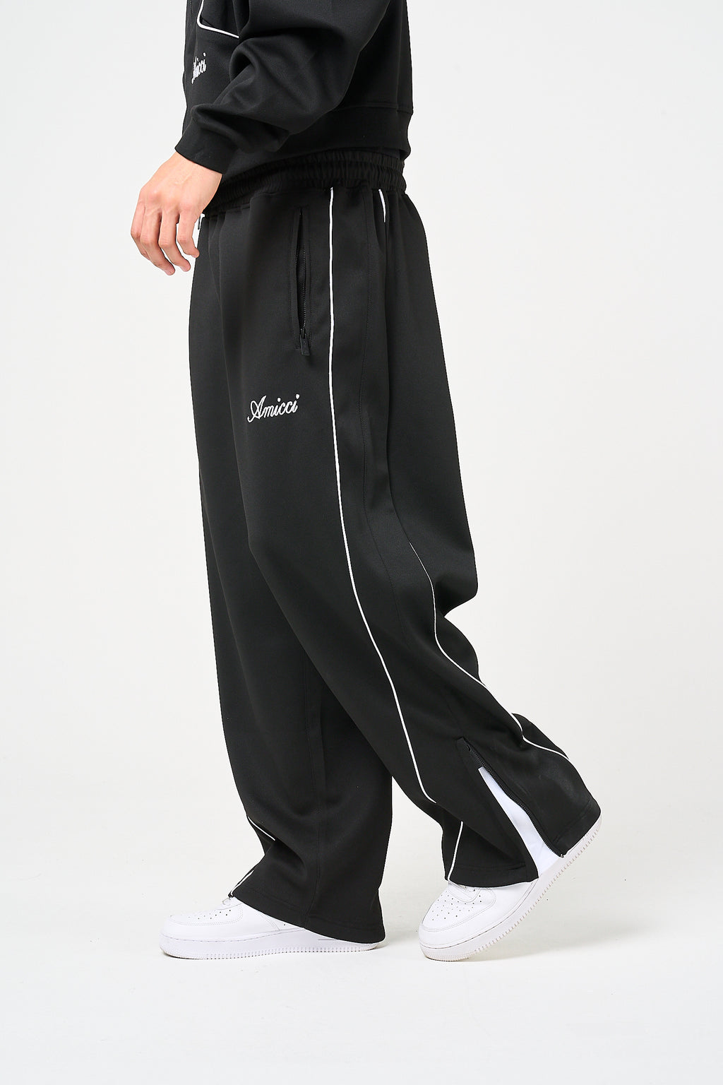 Bleecker Black Zip Through Bottoms