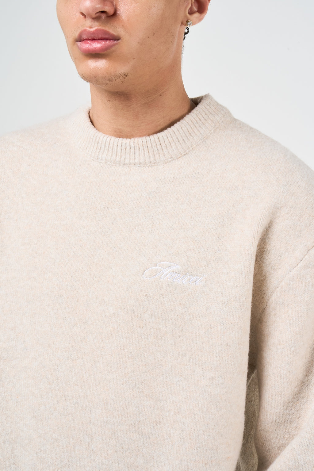 Dexter Beige Knitted Sweatshirt