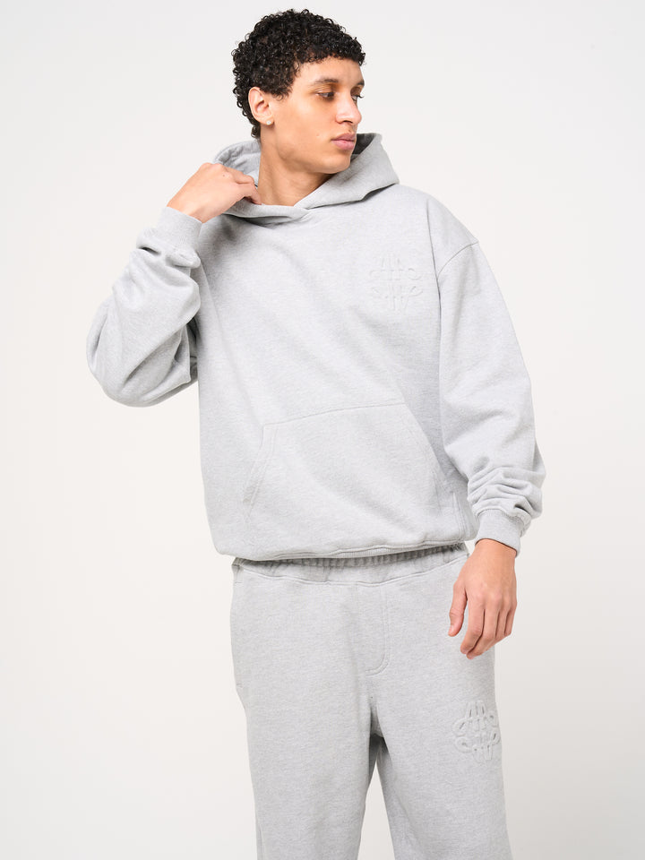 Reyes Emblem Logo Hoodie Grey