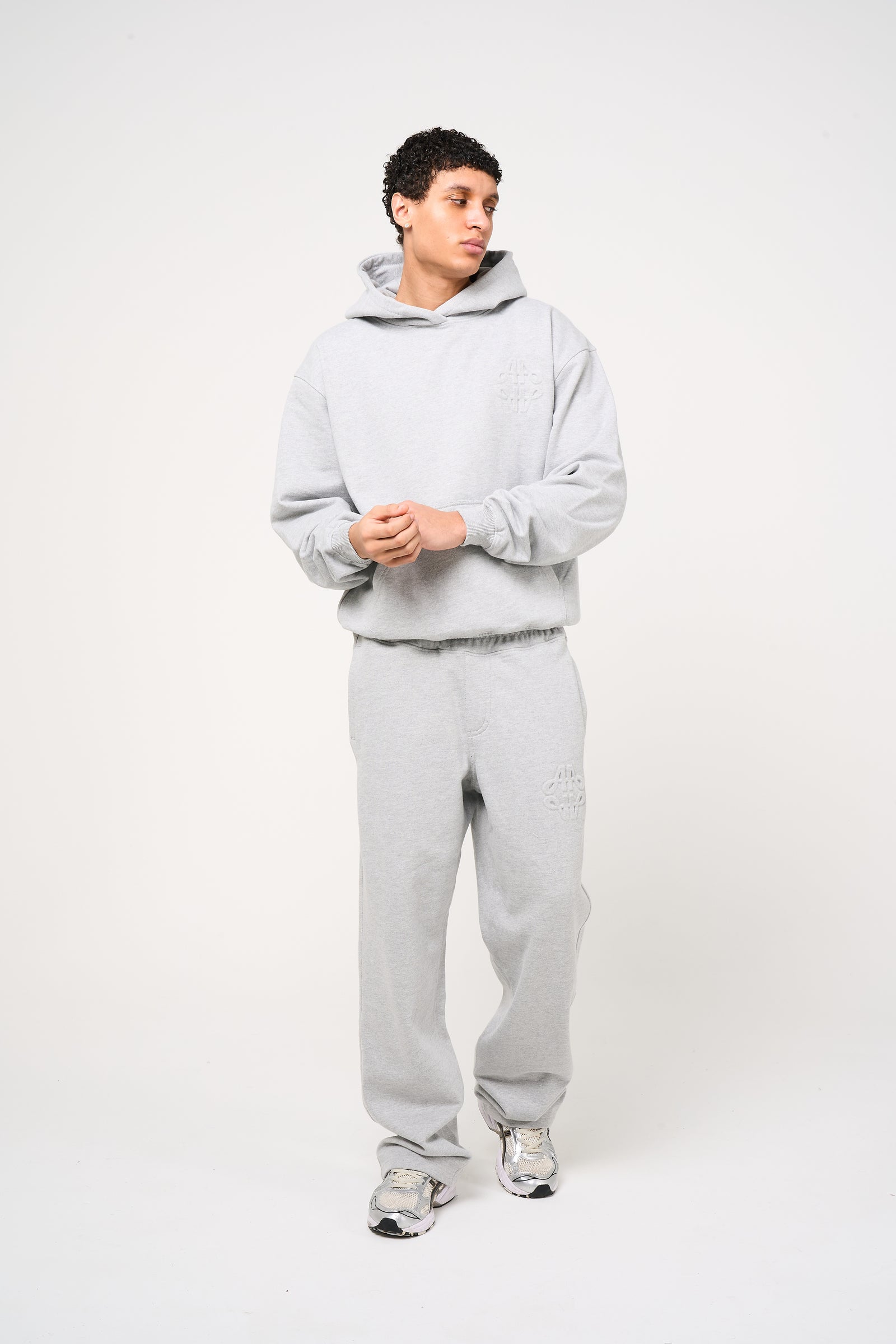 Reyes Emblem Logo Hoodie Grey
