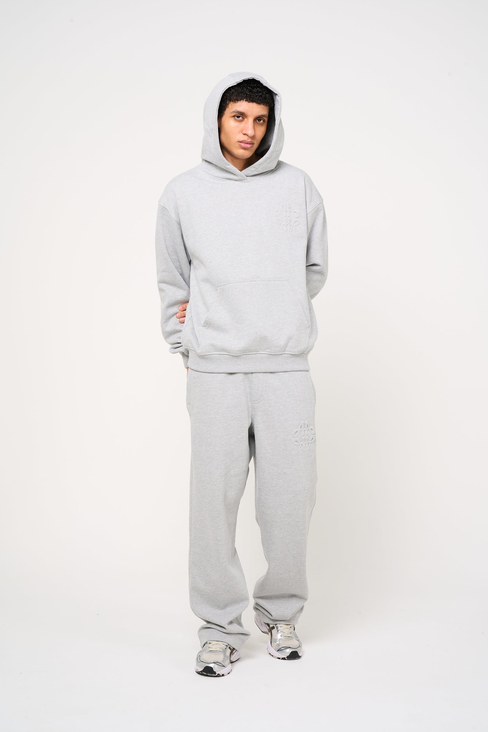 Reyes Emblem Logo Hoodie Grey