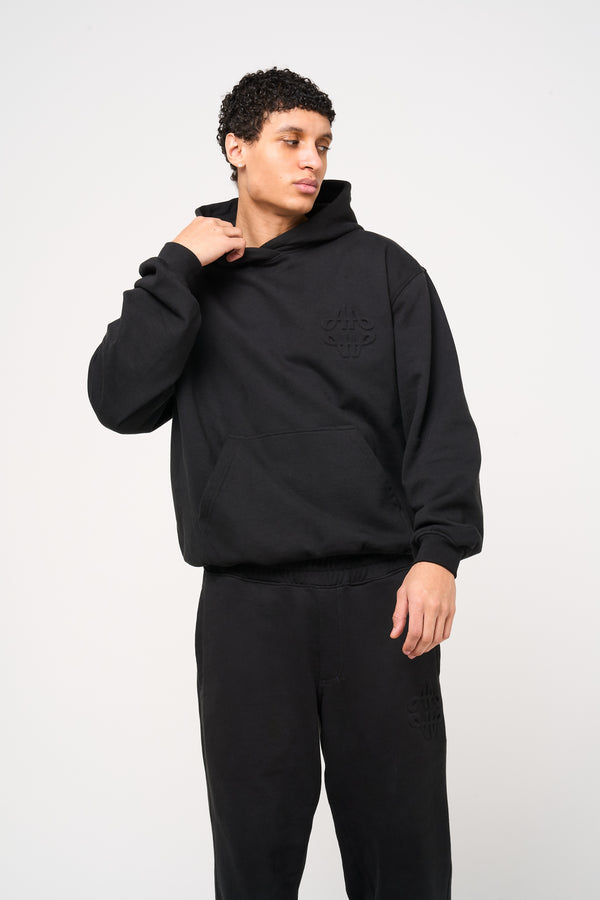 Reyes Embleem Logo Hoodie Zwart