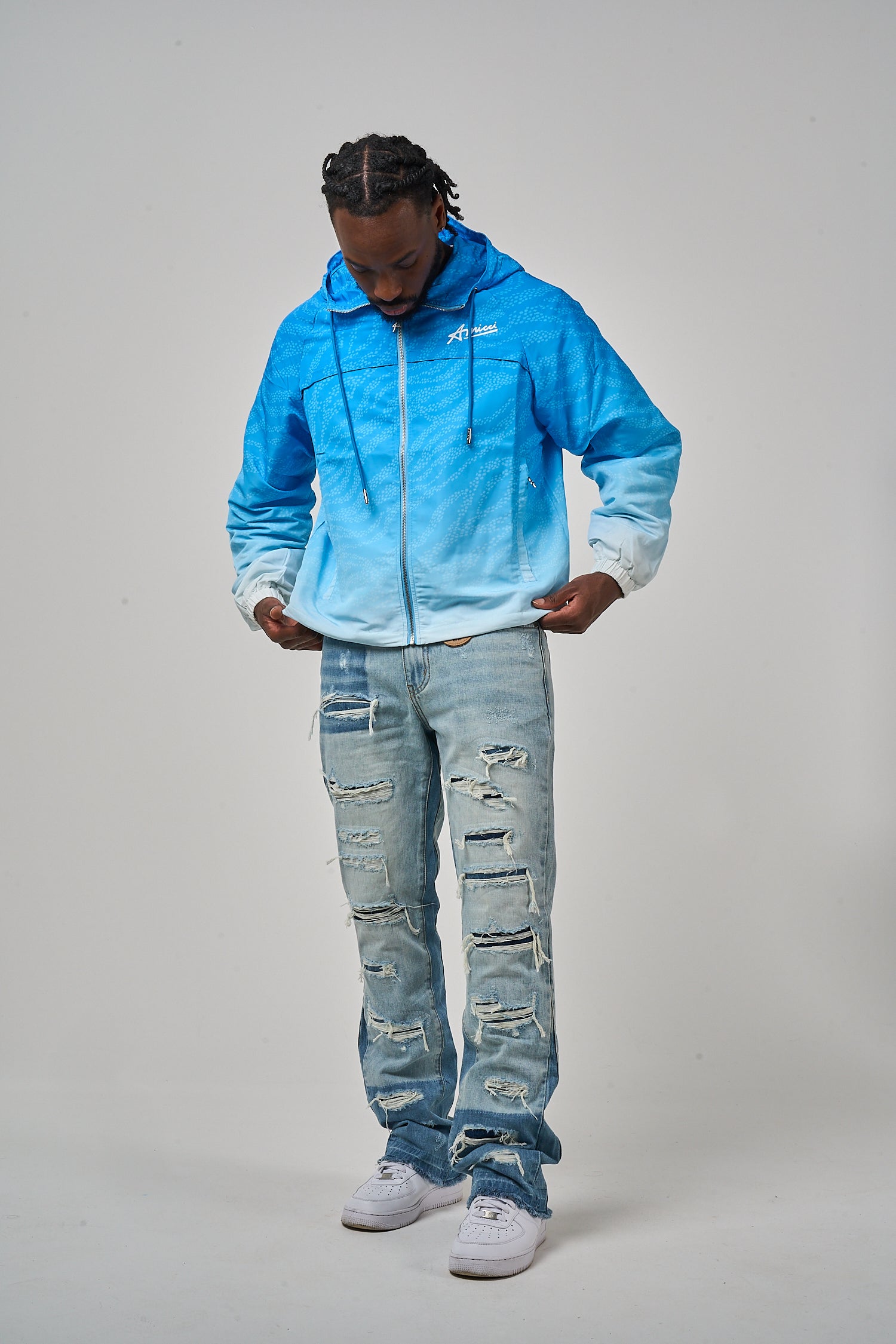 Luciano Windjacke Blau
