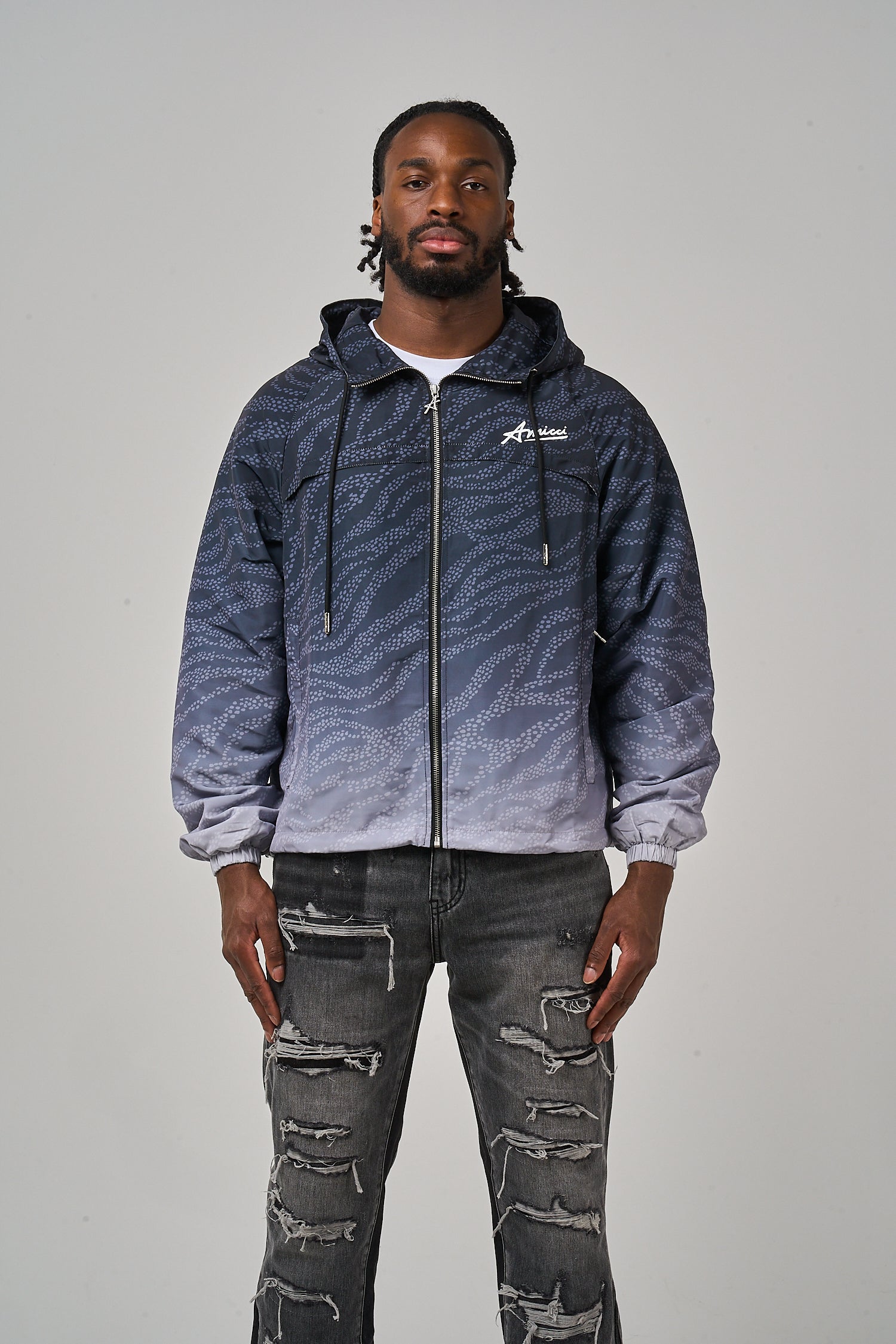 Luciano Windjacke Schwarz