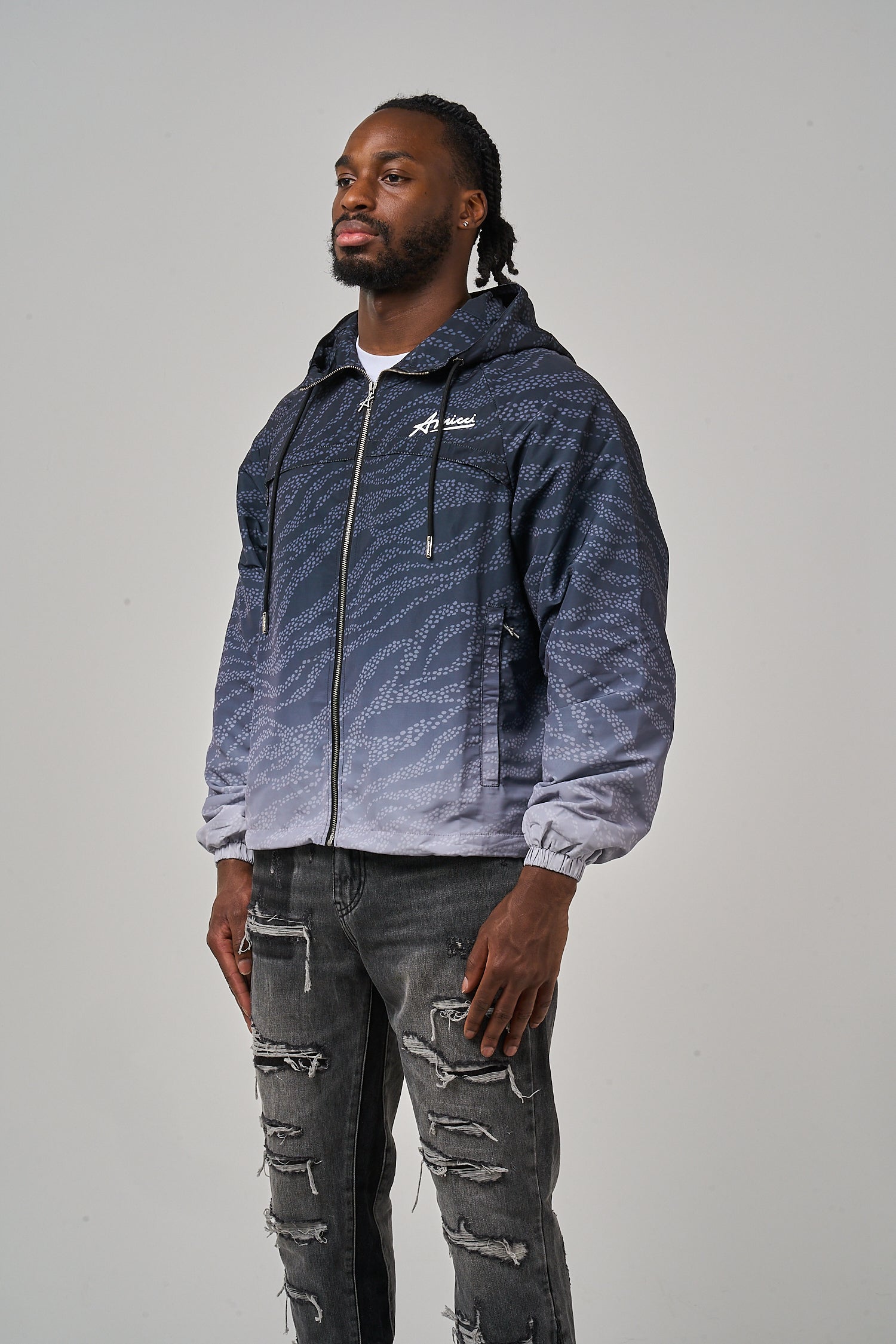 Luciano Windjacke Schwarz