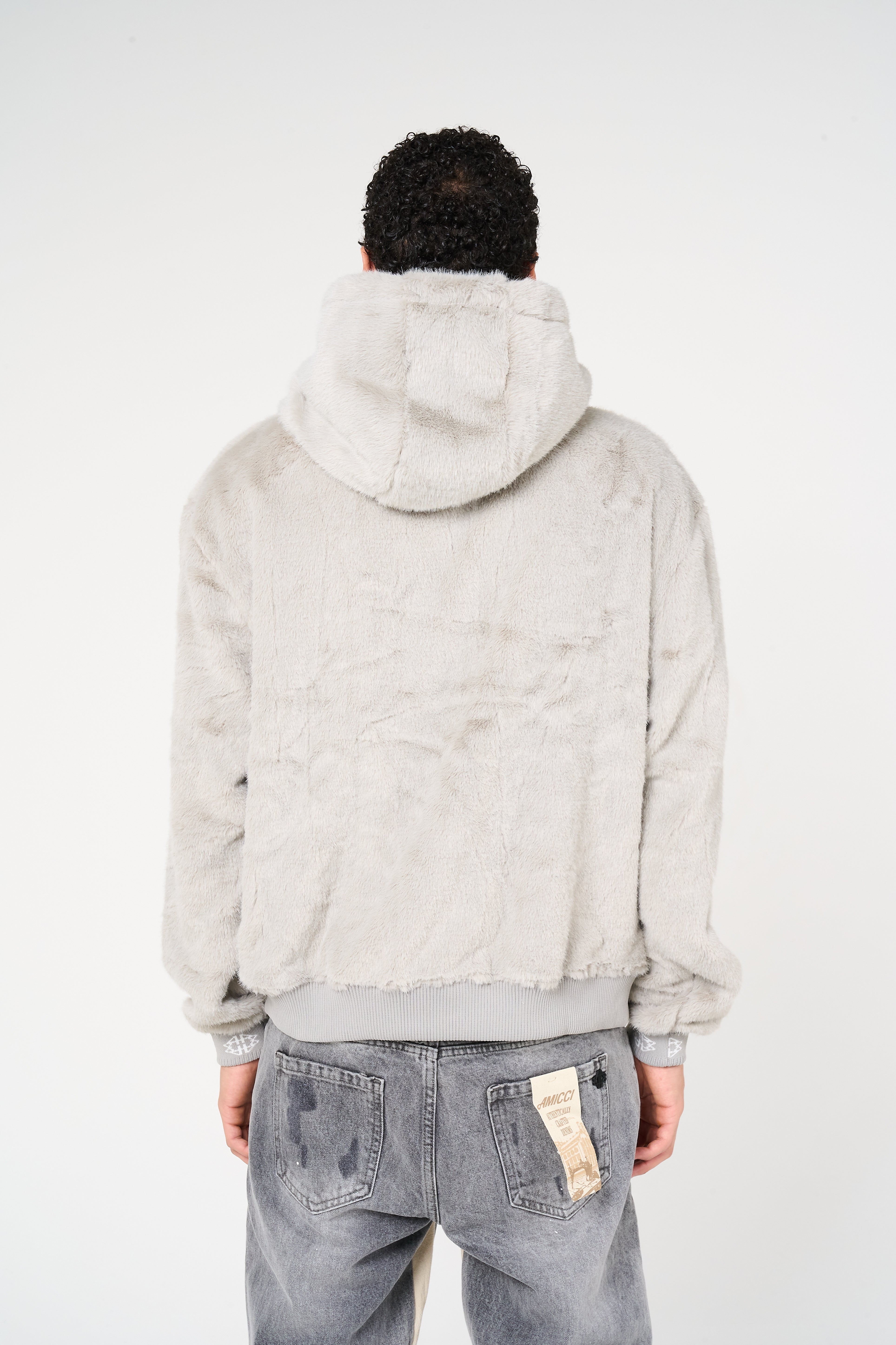 Oakley Grey Fur Hoodie – Amicci