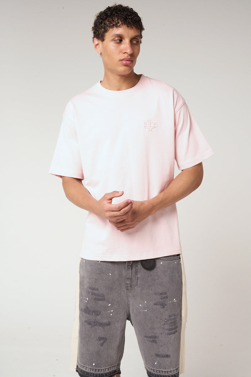 Karim Emblem Logo T Shirt Pink