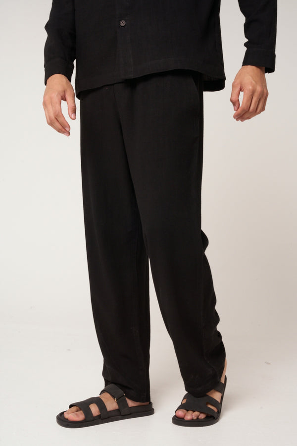 Vesper Linen Pants Black