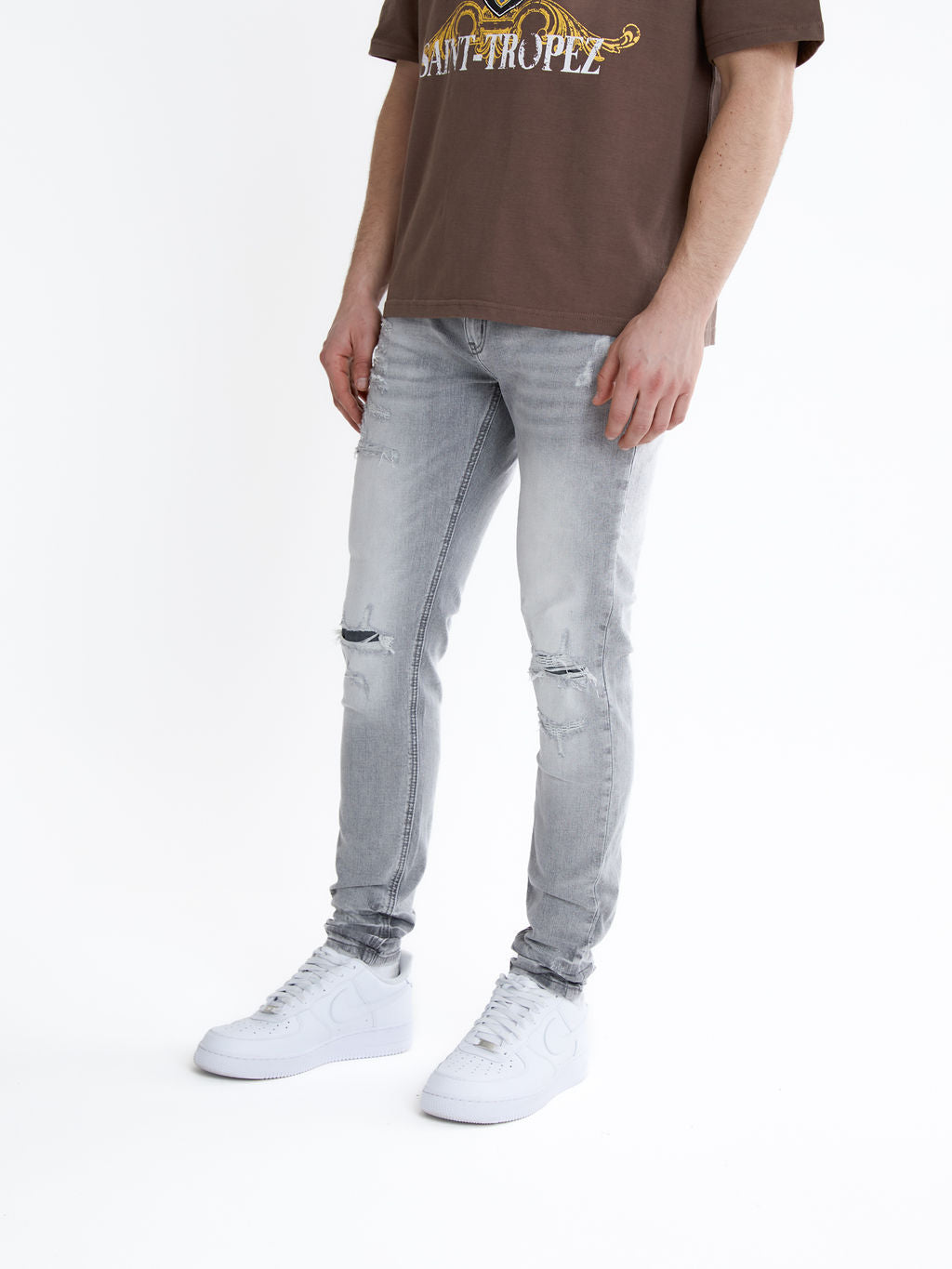 Alonzo Grey Skinny Jeans