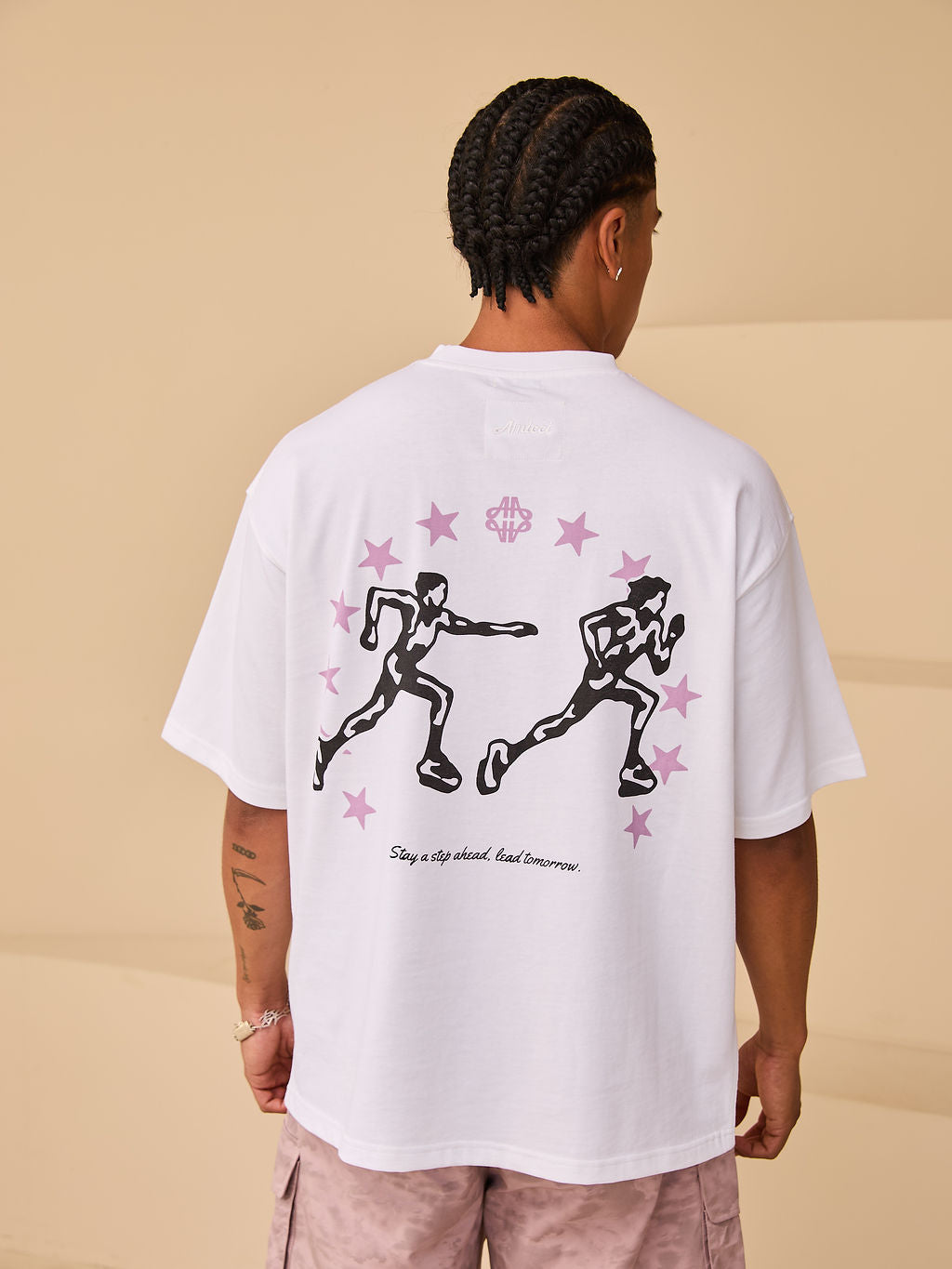 Hasten Grafik T-Shirt Weiß