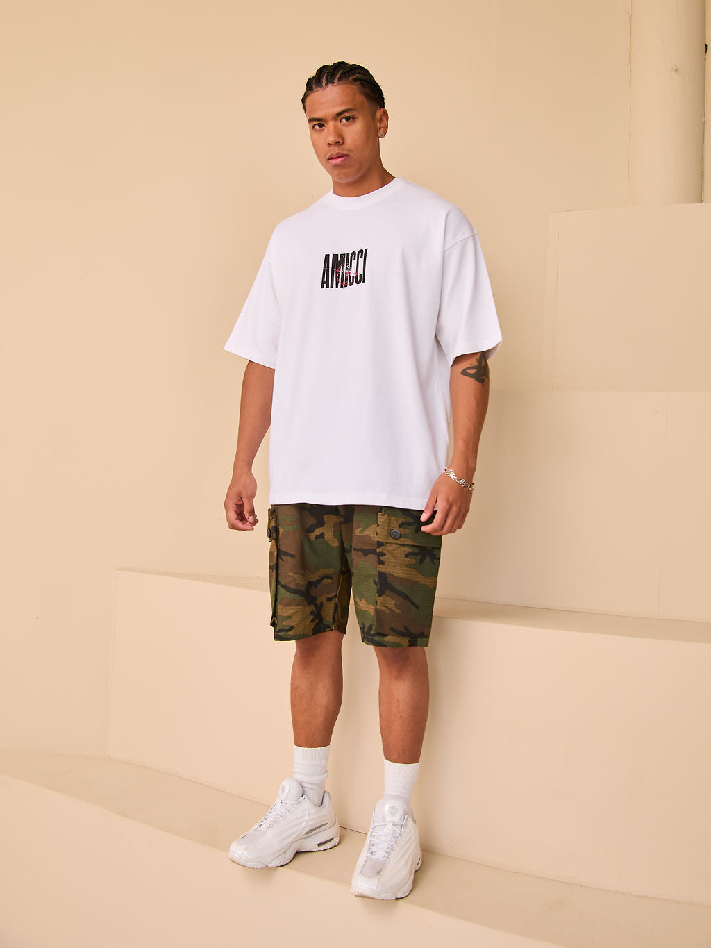 Sniper Grafik T-Shirt Weiß