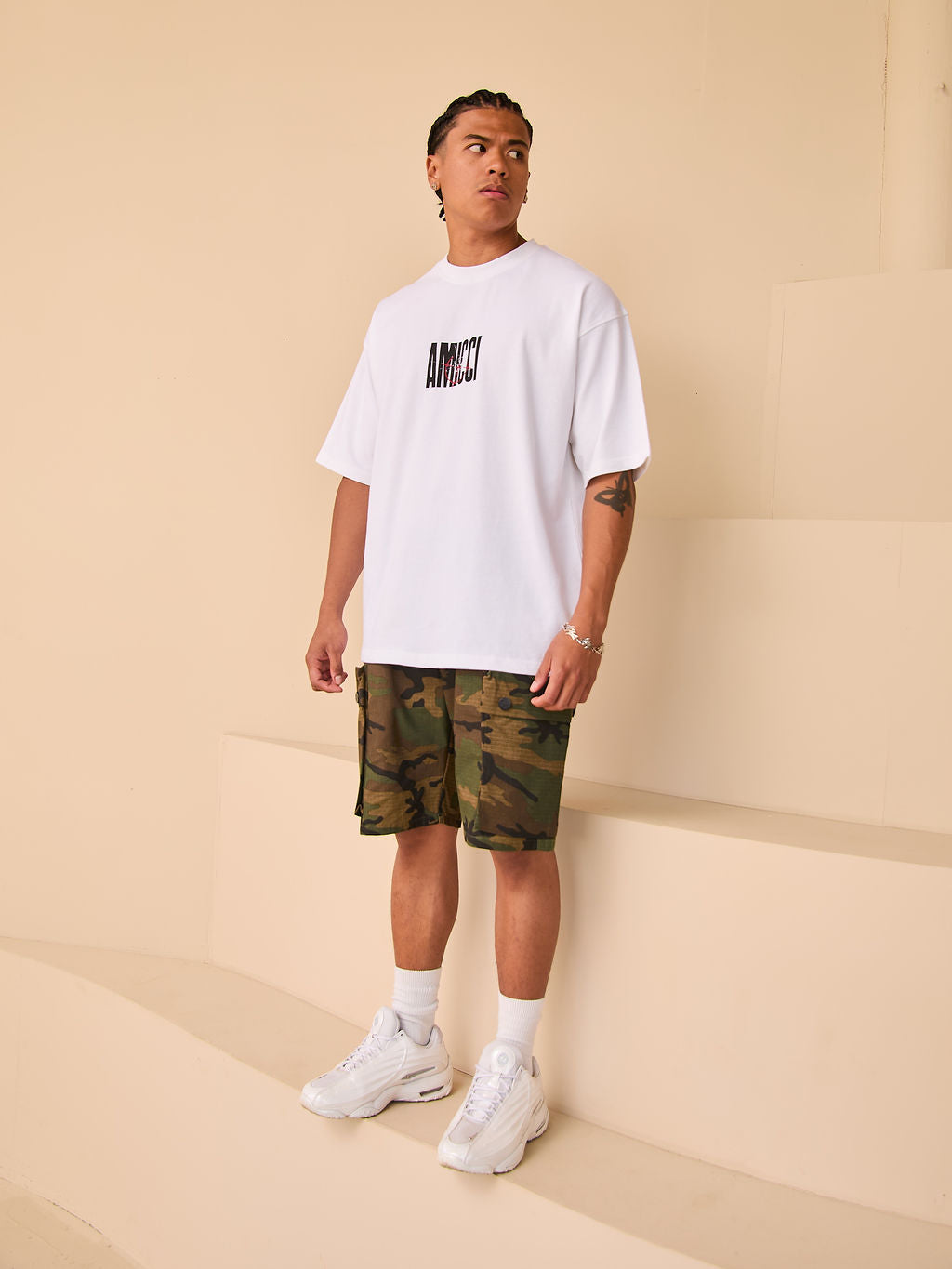 Sniper Grafik T-Shirt Weiß