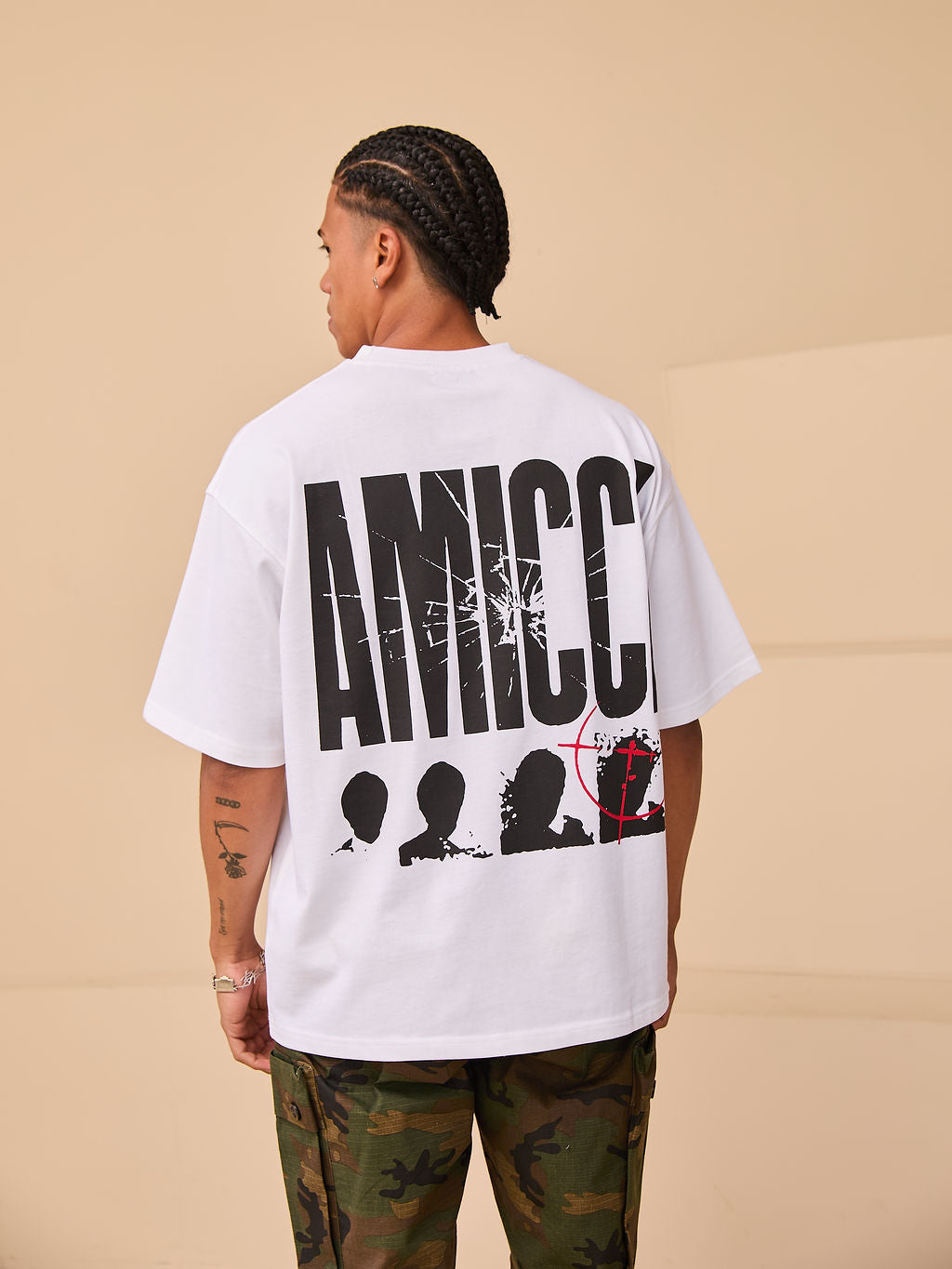 Sniper Grafik T-Shirt Weiß