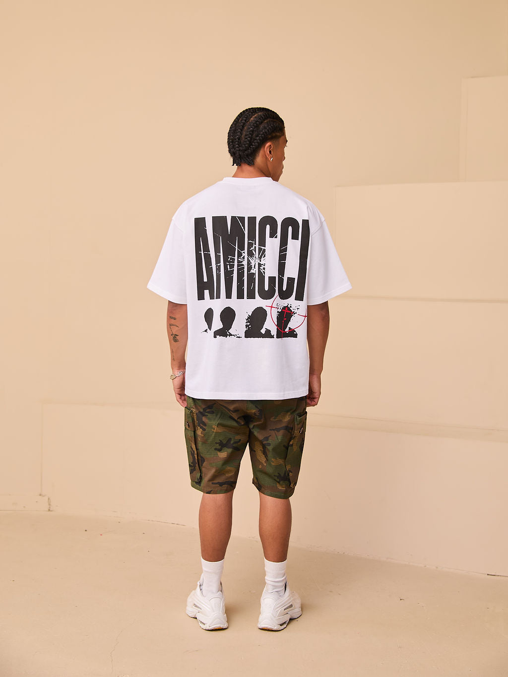 Sniper Grafik T-Shirt Weiß